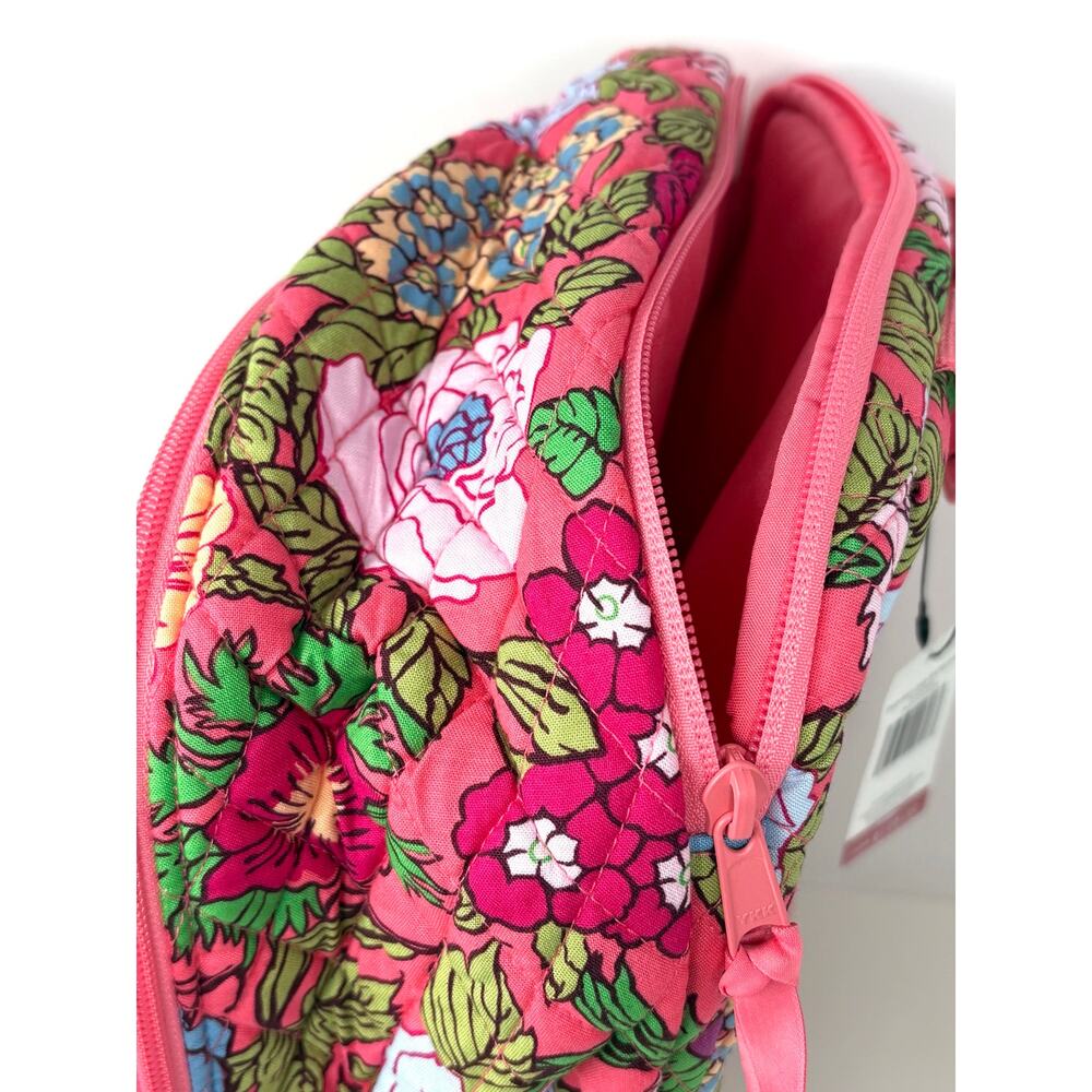 Vera Bradley Vibrant Gardenias Essential Large Backpack Floral Trolley Sleeve - Picture 9 of 12